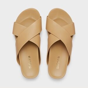 Sécra Women's Halle Slide Sandals In Caramel Tan